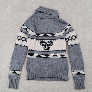 TNA wool zip up sweater sz small